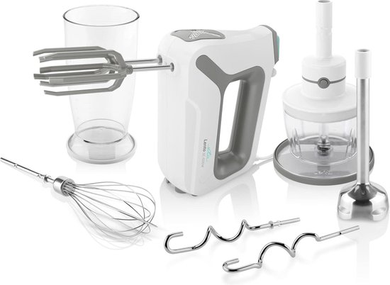 ETA - Lento Handmixer - 4 Snelheden - 600W - Ergonomisch Handvat - Wit en Grijs