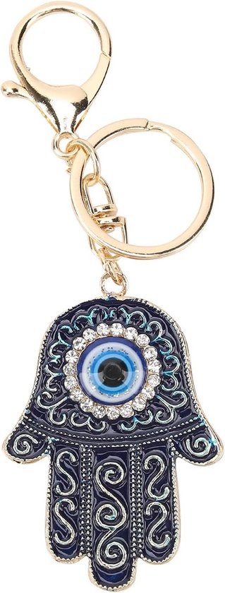 Evil Eye Sleutelhanger, Blauwe Oog Amulet voor Bescherming, Geluk en Versiering van Handtas of Portemonnee als Geschenk voor Mannen en Vrouwen van Merkloos