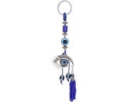 Evil Eye Sleutelhanger van 17,5 cm - Turkse Oog Sleutelhanger als Geluk Brenger en Beschermend Amulet voor Auto en Cadeau van Merkloos