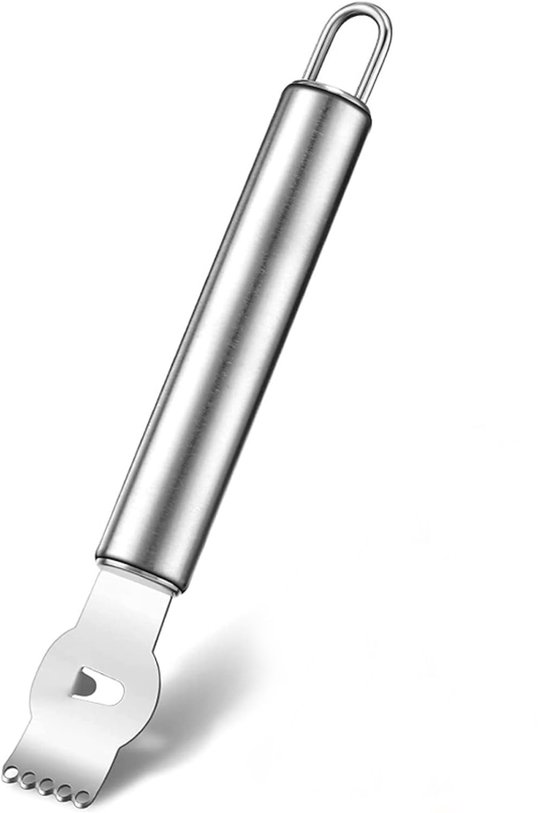 EXCITAT Citroenschiller van roestvrij staal - Sinaasappelschiller - Gereedschap met gegroefde rand - Chef's Handheld Fruit Tool - Sinaasappelschiller - 1 stuk - Zilver - Roestvrij staal van Merkloos