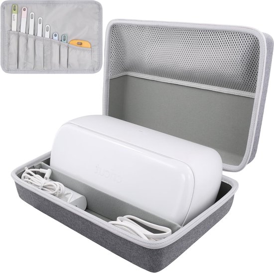 Extra harde opbergcase voor Cricut Joy Xtra met tas voor accessoires en gereedschap, grijs, duurzaam en praktisch