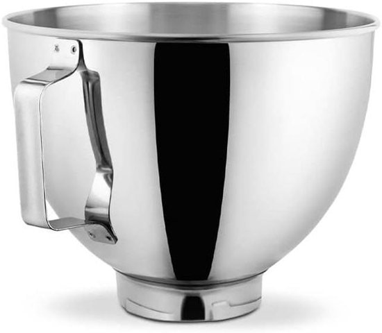 Extra Mengkom - Keukenmachine Kom - Bakken en Mixen - Ergonomische Handgreep - 43 Liter - Zilver