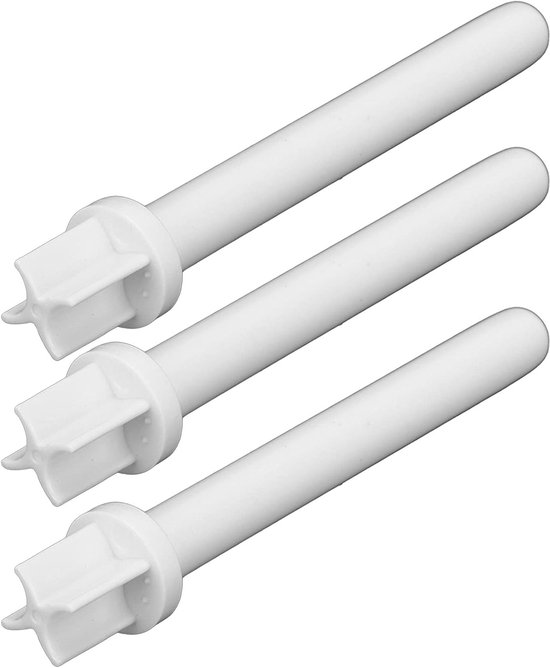 Extra spoelnaalden en witte plastic spoelhouders, 3 stuks, geschikt voor de meeste naaimachines en projecten
