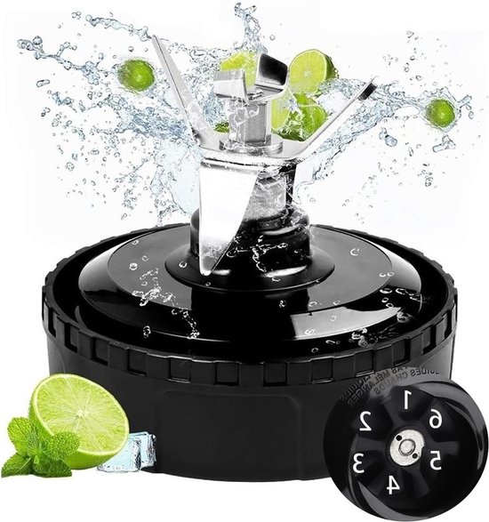 Extractor Blade Montage Vervangende Onderdelen - Compatibel met Ninja Blender BL771 BL773co BL480 BL482 BL642 BL682 NN102 (6 Fins) . van Anbige.