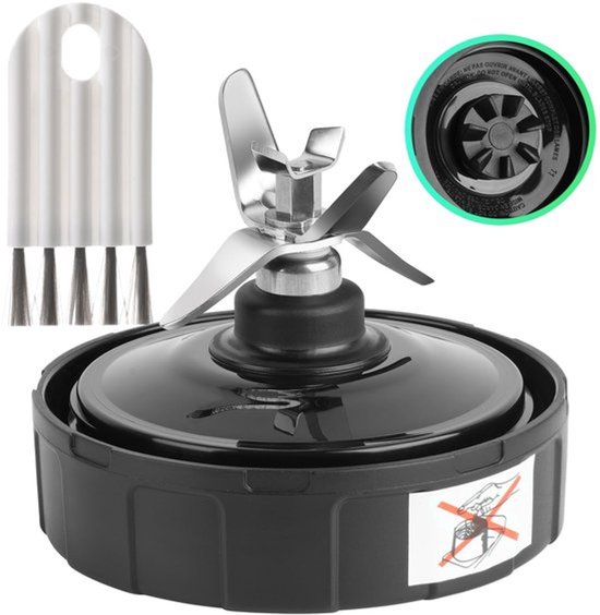 Extractormes Vervangingsset - Geschikt voor Nutri Ninja - Blender Onderdelen - Auto-iQ Systeem - Scherpe Bladen - Inclusief Borstel - Blenderblad