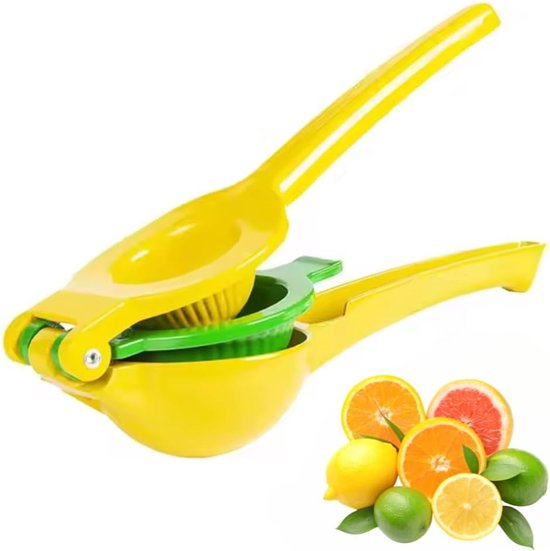 Famanu – Dubbele handmatige citruspers – limoenpers met twee persmanden – hoge sapopbrengst
