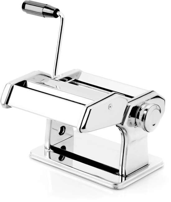 Famanu – Handmatige pastamachine van roestvrij staal, voor het maken van pasta, spaghetti en meer, instelbare dikte van 2-6 mm