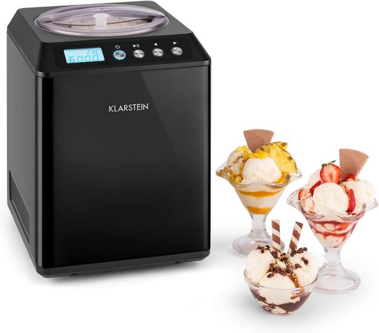 Familie IJsmaker voor Ijs en Bevroren Yoghurt - 2.5L Capaciteit, Koelfunctie en Timer van Emerio