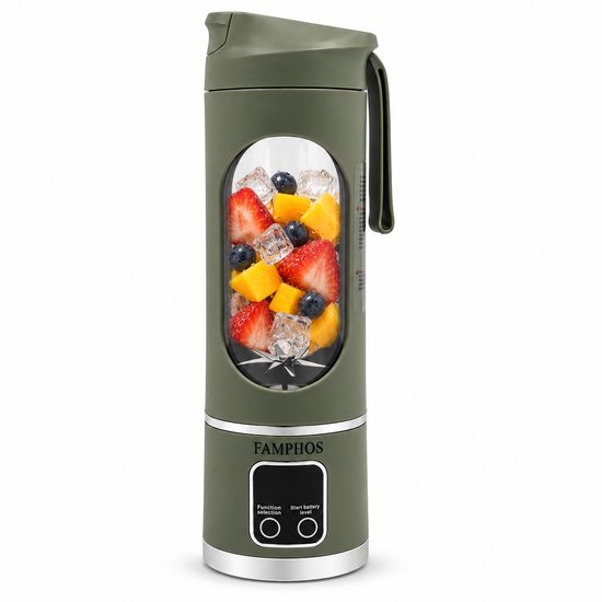 FAMPHOS Draagbare Blender To Go - 450 ml - 12 Messen - Oplaadbaar van FAMPHOS