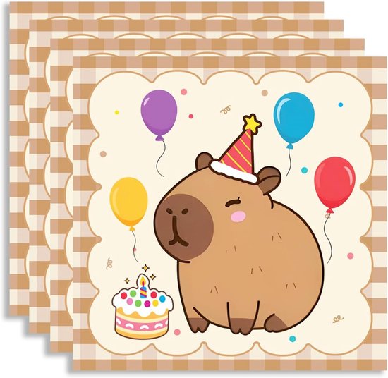 Feestelijke Servetten voor Kinderen, 20 Stuks, 33 x 33 cm, Verjaardag Decoratie, Feestartikelen, Tafelaccessoires van Merkloos