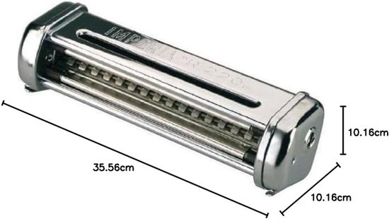 Fettuccine Snijder - Pastamachine Opzetstuk - Verse Pasta Maken - 65 mm Snijbreedte - 10x10x10 mm - Geel van Merkloos