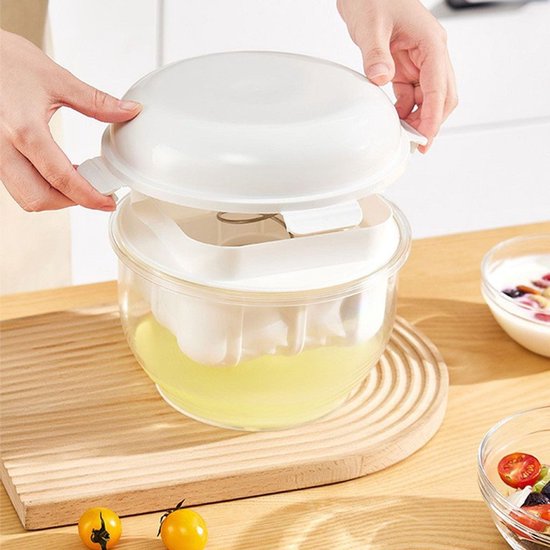 Fijnfilterzeef, yoghurtzeef met deksel, herbruikbare yoghurtweischeider, zeef van 3000 ml Geschikt voor het maken van dikke Griekse yoghurt en sojamelk. van Merkloos