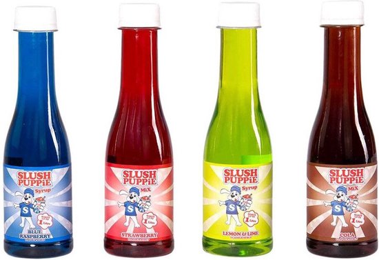Fizz - Slush Puppy Siroop - 4-pack - 180ml per fles van Merkloos