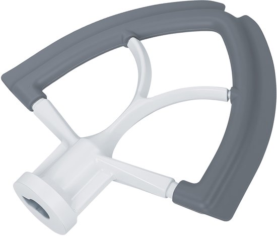 Flex Edge Klopper voor KitchenAid 4,5-5 Quart Tilt-Head Stand Mixers Artisan & Classic Series van MMOBIEL – Aluminium Platte Mixer Paddle met Flexibele Siliconen Randen - Komschraper – Enkel Handwas van Merkloos