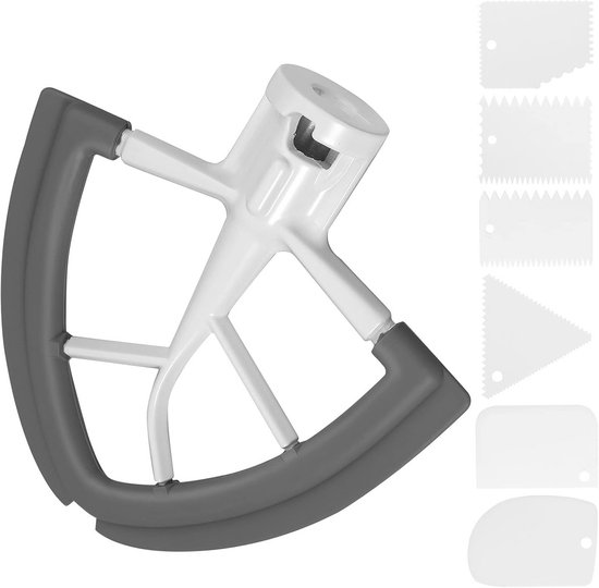 Flex Edge Klopper voor Tilt-Head Stand Mixer 4.5/5 Quart - Inclusief 6 Taartschrapers van KitchenAid