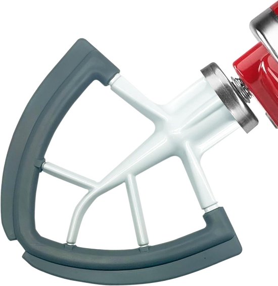 Flex Rand Klopper - Keukenmachine Accessoire - Beslag en Deeg Mengen - Schraapt Komranden Tijdens Mixen - 45-5 Liter - Metaal