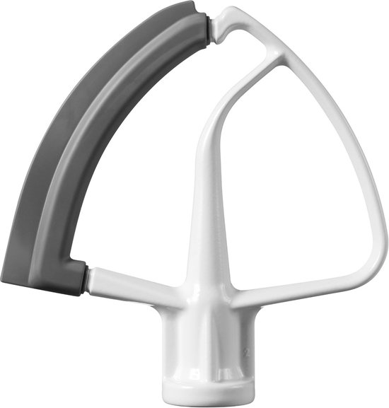 Flexibele Mixer Accessoire - Spatel Roerder - Beslag Maken - Flexibele Rand - 11.99 x 11.99 x 19 cm - Wit van Merkloos