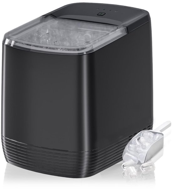 FlexVer® Ijsblokjesmachine - Ice maker - Cubes - 25 KG Capaciteit - Zwart van Merkloos