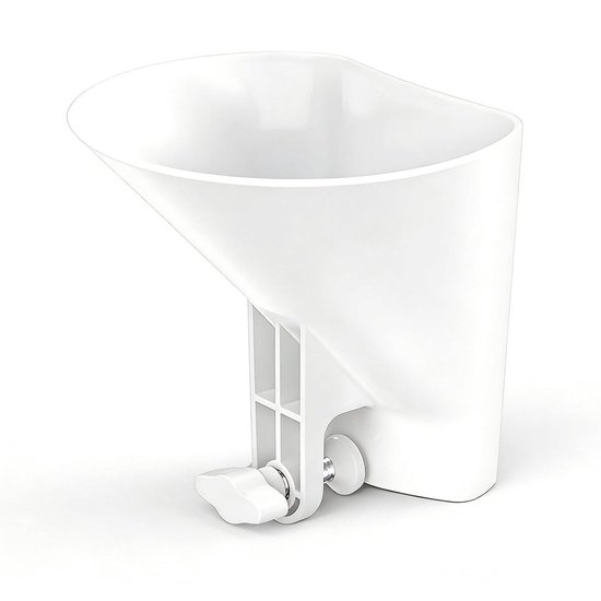 Flour Funnel For Stand Mixer - PP 13.5cm, Wide-mouth Spout Flour Bowl, White Finish | Anti-spill, Stand Mixer Pour Chute, Mixing Bowl Attachment For Kitchen, Cookie, Food, Bread, Grain, Powder