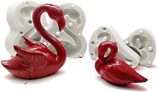 Fondant Schimmel 2 Stks Bakken Tools Flamingo Dier Fondant Siliconen Mal Taart Decoratie Schimmel