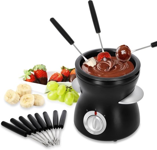 Fondueset - Chocolade Fondue - Fonduepan - 230V - 500ML - Zwart