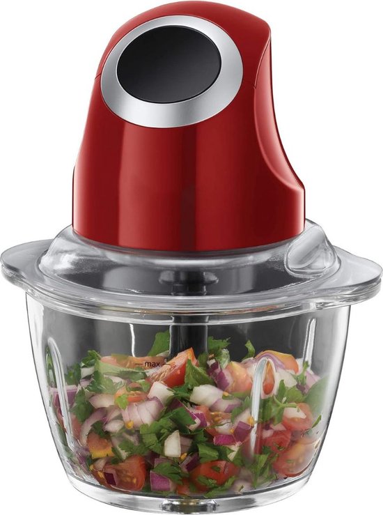 Foodprocessor - Elektrische Groentesnijder Multifunctioneel - Vleesmolen - Gehaktmolen - RVS - Top Kwaliteit - Rood van Elumaso