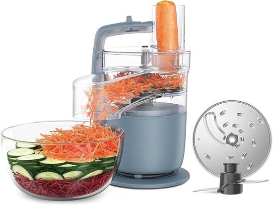 Foodprocessor - Multifunctioneel - Hakken - Mengkom - Zilver - Snel van FOO