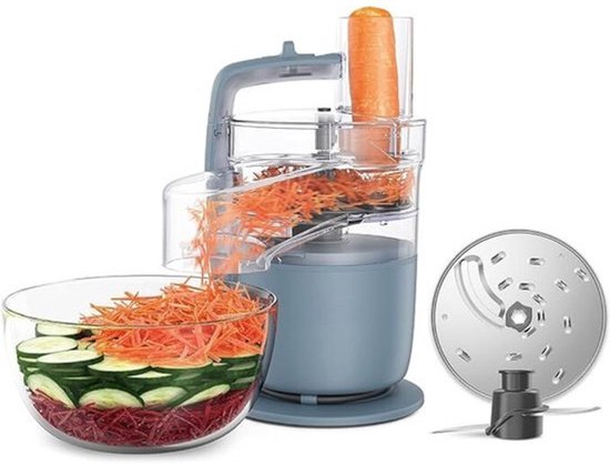Foodprocessor - Multifunctioneel - Hakken - Mengkommen - Zilver - Snel