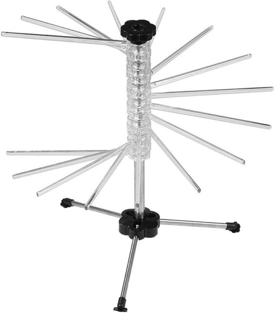 Fresh Pasta Drying Stand - Foldable Rack with 16 Arms for Spaghetti - Noodles Dryer Stand for Easy Storage pasta droogrek van Merkloos