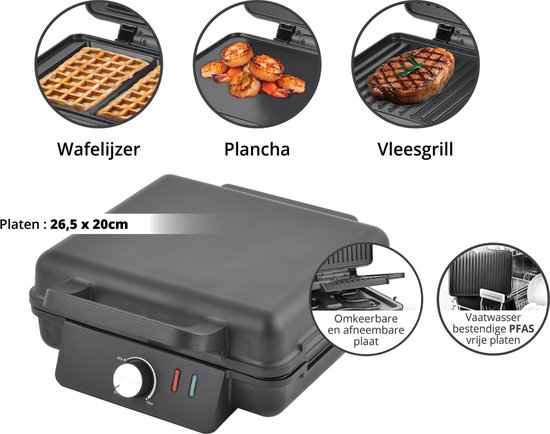 Friac WG-7510 3-IN-1 grill 1500W van FRIAC