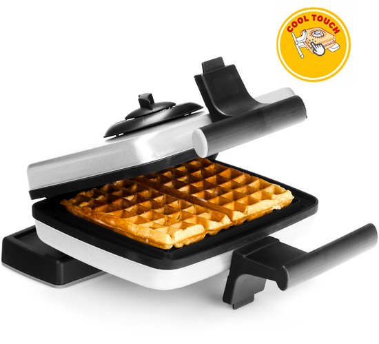 Frifri WA102A Cool Touch Wafelijzer - Inclusief platen voor 4 x 7 Traditionele Wafels - 1200W - Verwisselbare Platen - 180° Rotatie - Cool Touch Veiligheid - 2 Jaar Garantie van FRIFRI