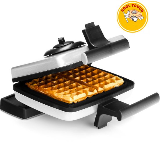 Frifri WA102A Cool Touch Wafelijzer | Inclusief platen voor 6 x 10 Galettes | 1200W | Verwisselbare Platen | 180° Rotatie | Cool Touch Veiligheid | 2 Jaar Garantie