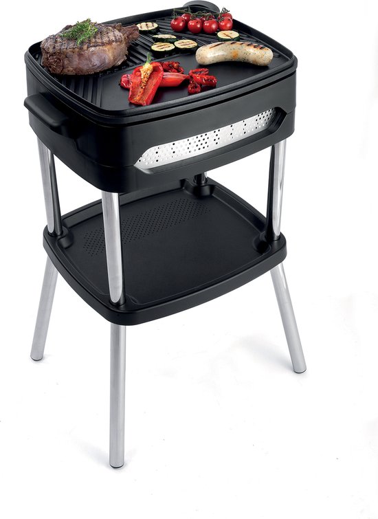 Fritel BBQ 3256 - Barbecue met deksel + 2000W + grilloppervlakte 40x36cm + afneembare grill - zwart van Fritel
