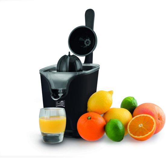 FRITEL Citruspers CP 4178 - Elektrische Citroenpers / Sinaasappelpers - 2 Perskegels - Antidrup - 160W - Mat Zwart van Merkloos