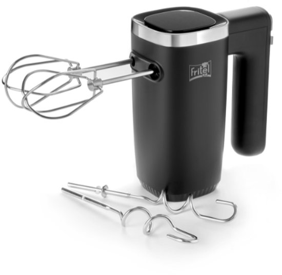 FRITEL HB 3590 Handmixer - Elektrische Mixer met Deeghaken en Kloppers - 5 Snelheden + Turbo - Zwart van Fritel