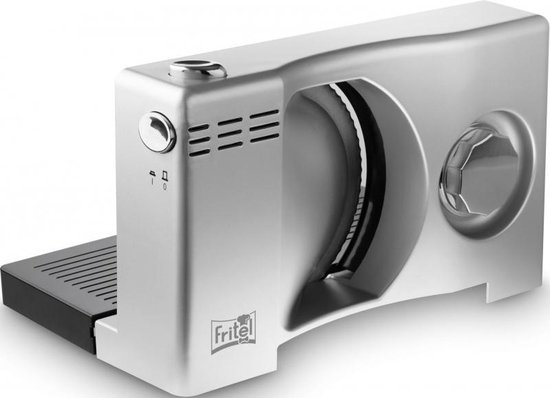 FRITEL Snijmachine - SL 3110 - Broodsnijmachine met Gekarteld Mes - Vlees- en Broodsnijder - 0-15mm -Ø 17cm - Dichtklapbaar Vleessnijmachine voor thuis elektrisch - 100W van Fritel