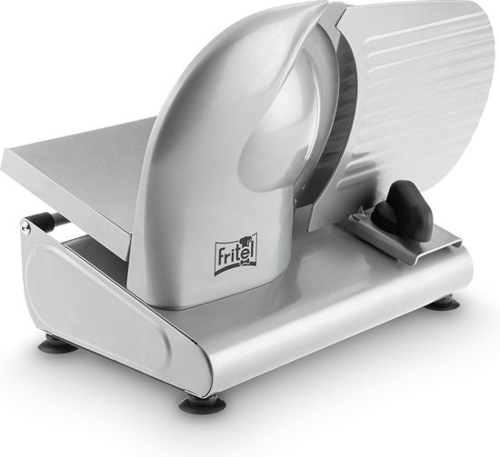 FRITEL Snijmachine SL 3855 Twin - Allessnijder / Broodsnijder / Vleessnijder -0-15mm - Ø 22cm - 150W - Gekarteld & Glad mes - Schuine slede 15° van Fritel