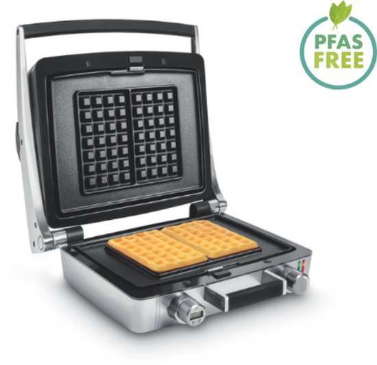 FRITEL Wafelijzer - WaffleTastic® CW 3637 - Wafelmaker PFAS vrij - Wafelmachine voor 4x7 Wafel - Traditionele Belgische Wafels - Wafelbakijzer met Verwisselbare Platen - 1600W - Incl. 60' Timer van Fritel