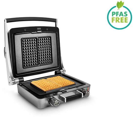 FRITEL Wafelijzer - WaffleTastic® CW 3648 - Wafelmaker PFAS vrij - Wafelmachine voor 6x10 Wafel - Wafels - Wafelbakijzer met Verwisselbare Platen - 1600W - Incl. 60' Timer