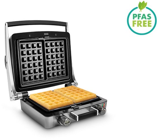 FRITEL Wafelijzer - WaffleTastic® CW 3658 - Wafelmaker PFAS vrij - Wafelmachine voor Brusselse/Luikse Wafels - Wafelbakijzer met Verwisselbare Platen - 1600W - Incl. 60' Timer van Fritel