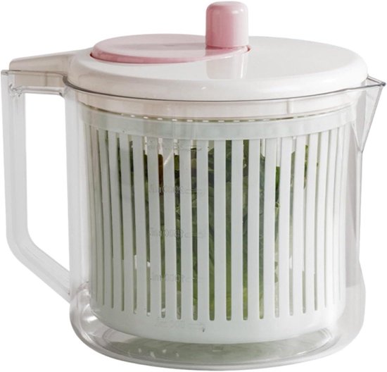 Fruit Centrifuge Kom - Groente Wasbak - Maaltijd Voorbereiding - Efficiënt Water Afvoeren - 23.5 cm - Wit