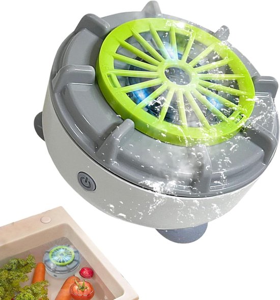 Fruit Spinner, Draagbare Fruit Wasmachine, Elektrische Voedselzuiveraar Automatische Reinigingsmachine voor Wassen Aftappen Vlees Zeevruchten Salade Bessen Maaltijd Prep Koken Thuis Dagelijks Gebruik