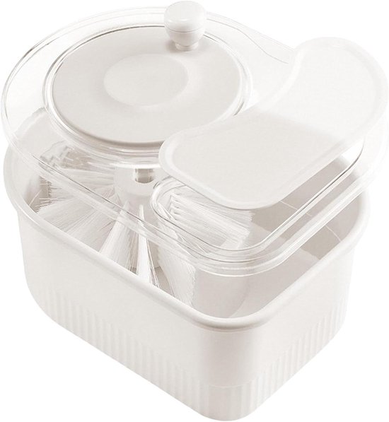 Fruit Spinner - Fruitwasser Kom - Groenten Wassen - Draaibaar Mechanisme - 32 x 19 x 15.5 cm - Wit