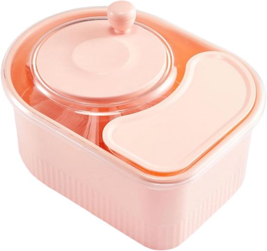 Fruit Spinner - Groentespoeler Kom - Snel Groente Wassen - Draaimechanisme Crank - 35 cm - Roze