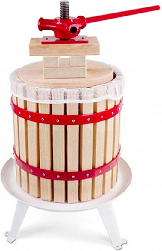 Fruitpers, appelpers, wijnpers - Houten mand 12 l
