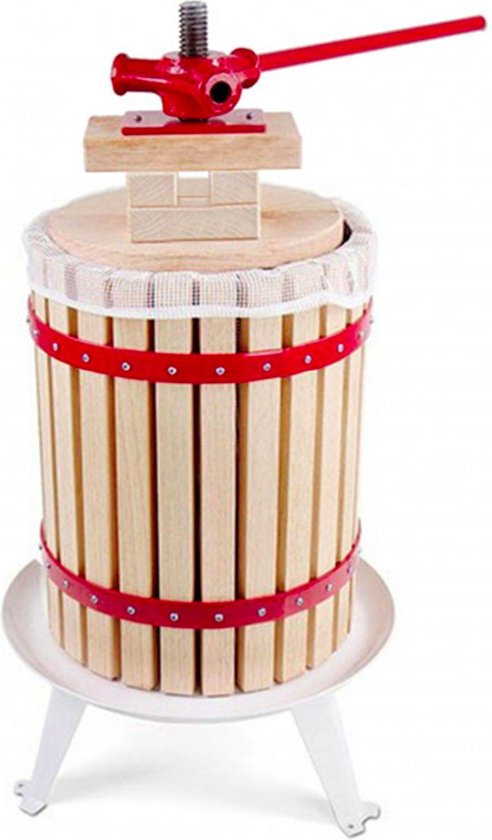 Fruitpers, appelpers, wijnpers - Houten mand 18 l