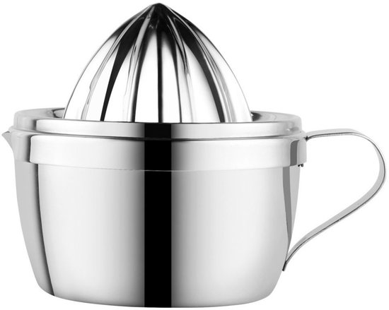 Fruitpers handmatig - Handmatige Citroenpers - Sinaasappelpers - Citroenpers - citroenknijper - 304 RVS - Lemon squeezer - Citrusknijper - Fruitpers - Limoenpers - met twee accessoires - Zilver van Merkloos
