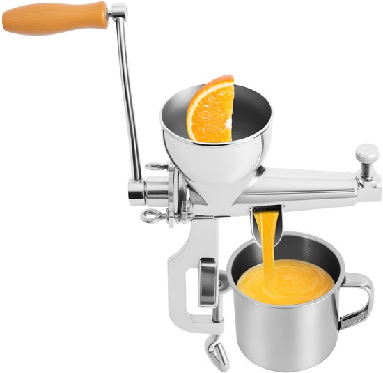 Fruitpers Handmatige Citruspers RVS Sapcentrifuge Tarwegraspers Voor Groenten Fruit Keuken Bar 20*32cm van Merkloos