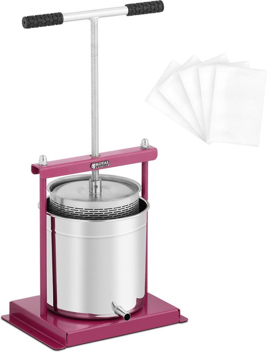 Fruitpers - RVS/ijzer - 12 l - incl. 5 persdoeken - Wiesenfield