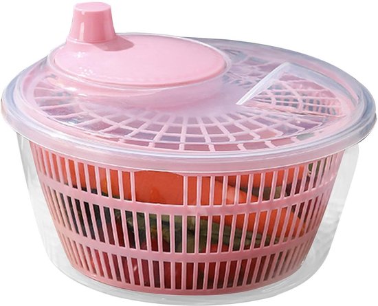 Fruitwascentrifuge - Sla droger - Salade Wassen - Efficiënte Vochtverwijdering - 24 cm - Wit